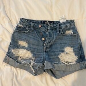 hollister denim shorts waist 23 inches size 00 3 inch inseam